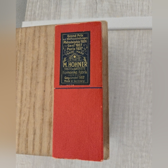 Vintage M Hohner Echo Grand Prix Curved Harmonica With Box Germany - Picture 3 of 13